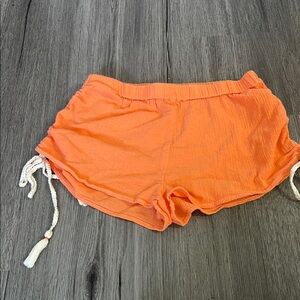 Orange bathing suit coverup Shorts